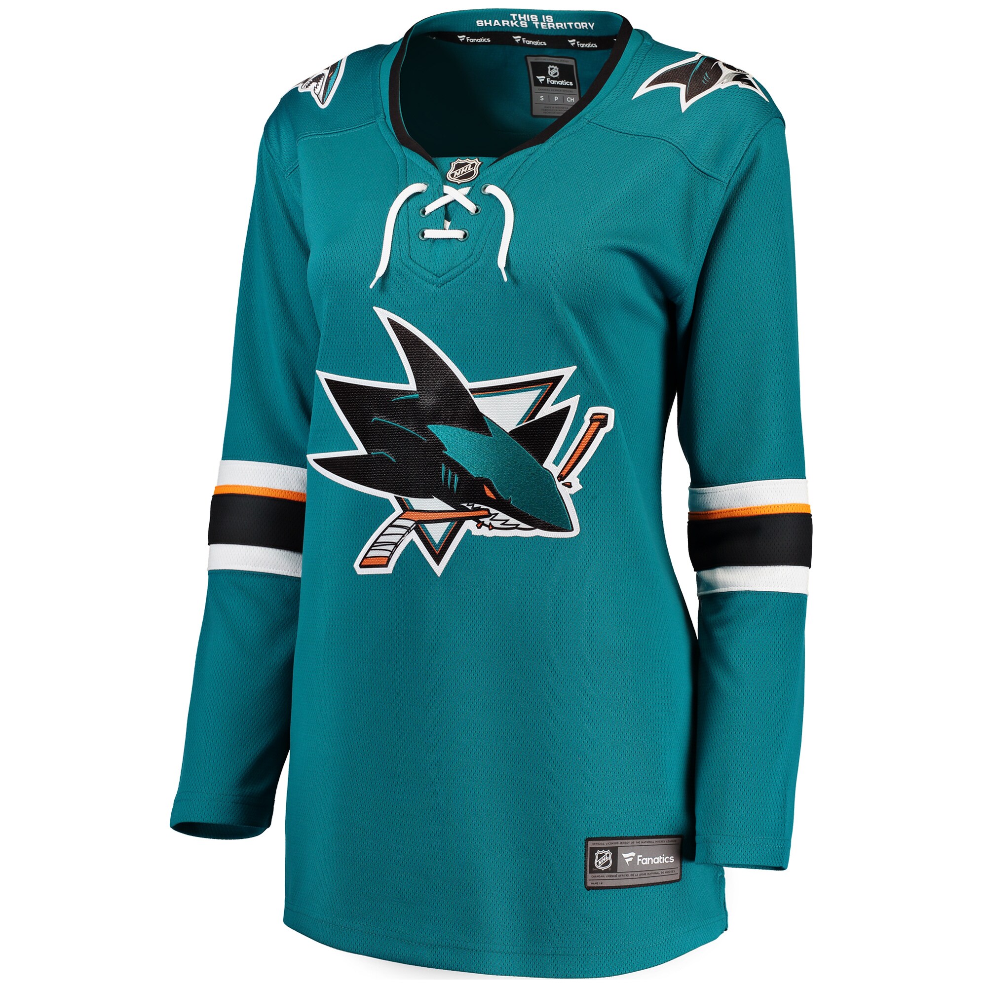 San Jose Sharks Fanatics Women’s Breakaway Home Jersey – Teal