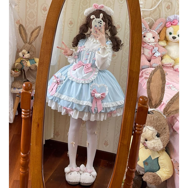 Teens Lolita Princess Party Dress Japanese Sweet Bow