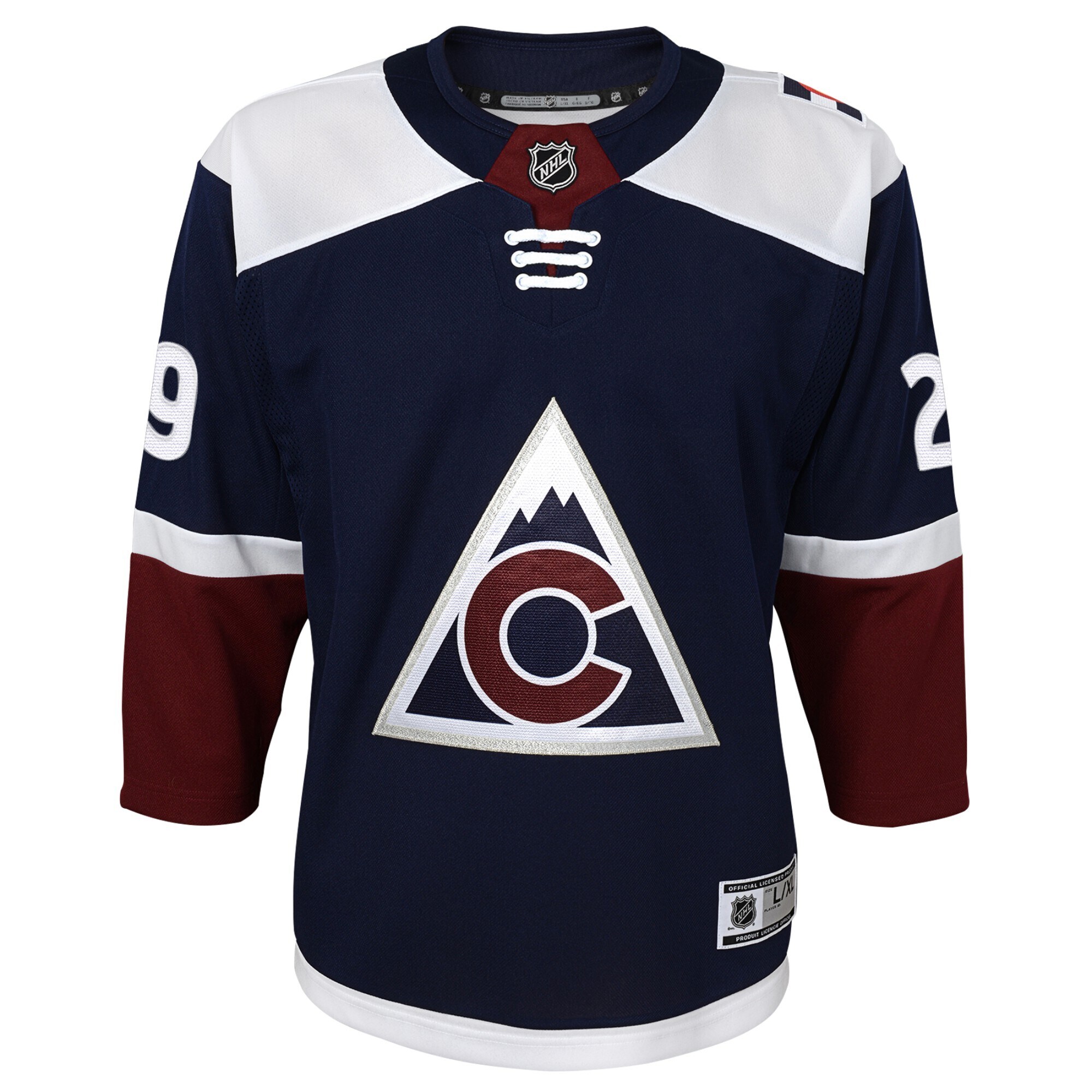 Nathan MacKinnon Colorado Avalanche Youth Alternate Premier Player Jersey – Navy