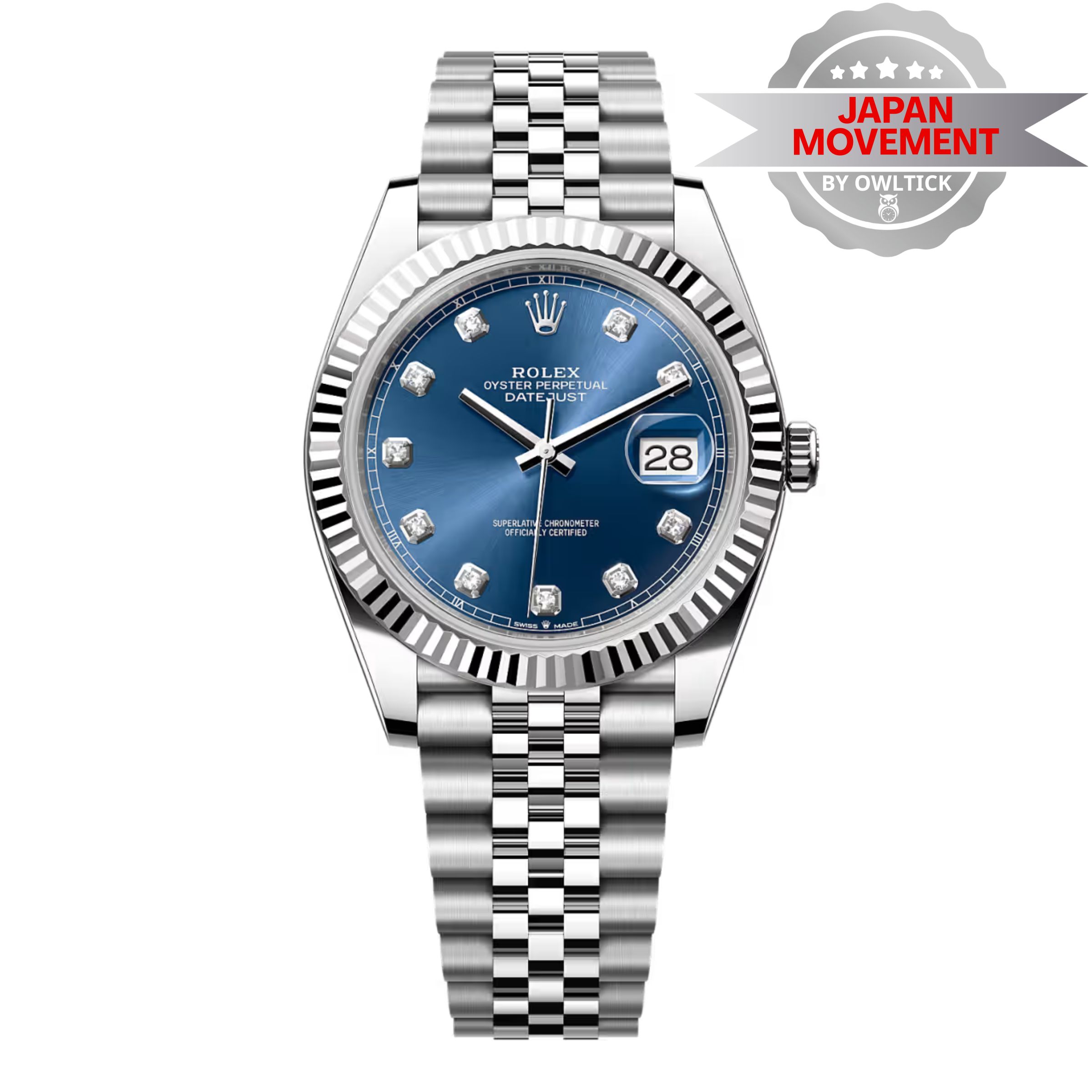 [Superclone] Rolex Datejust 41mm Bright Blue Dial Jubilee 126334