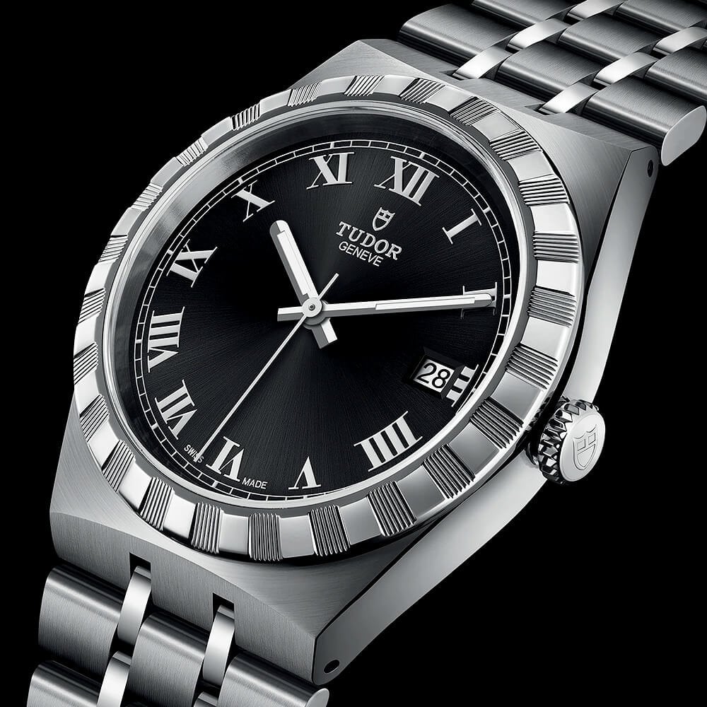 TUDOR Royal 38mm Black Roman Dial Automatic Bracelet Watch M28500-0003