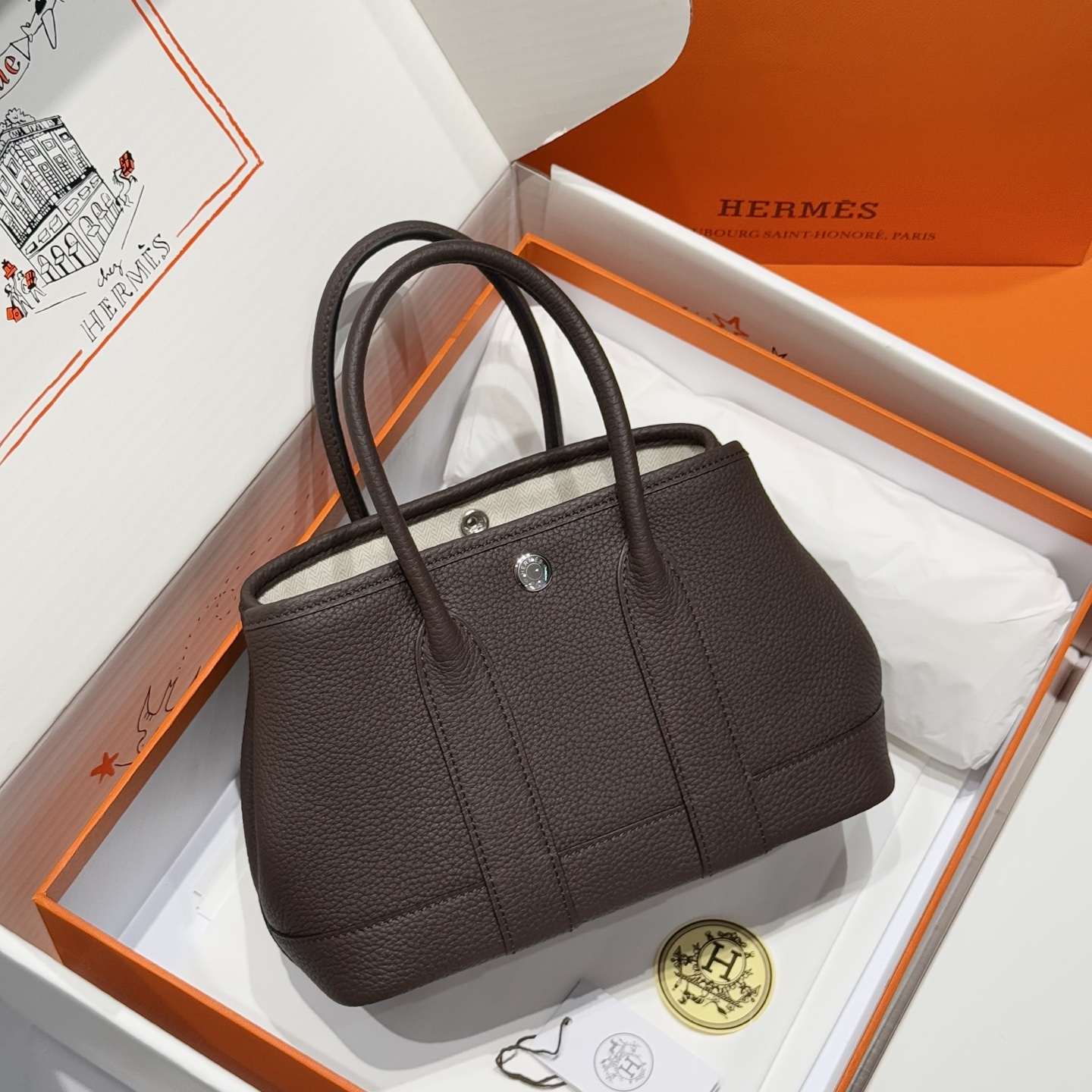 Hermès Mini Garden Party Tote – Ébène