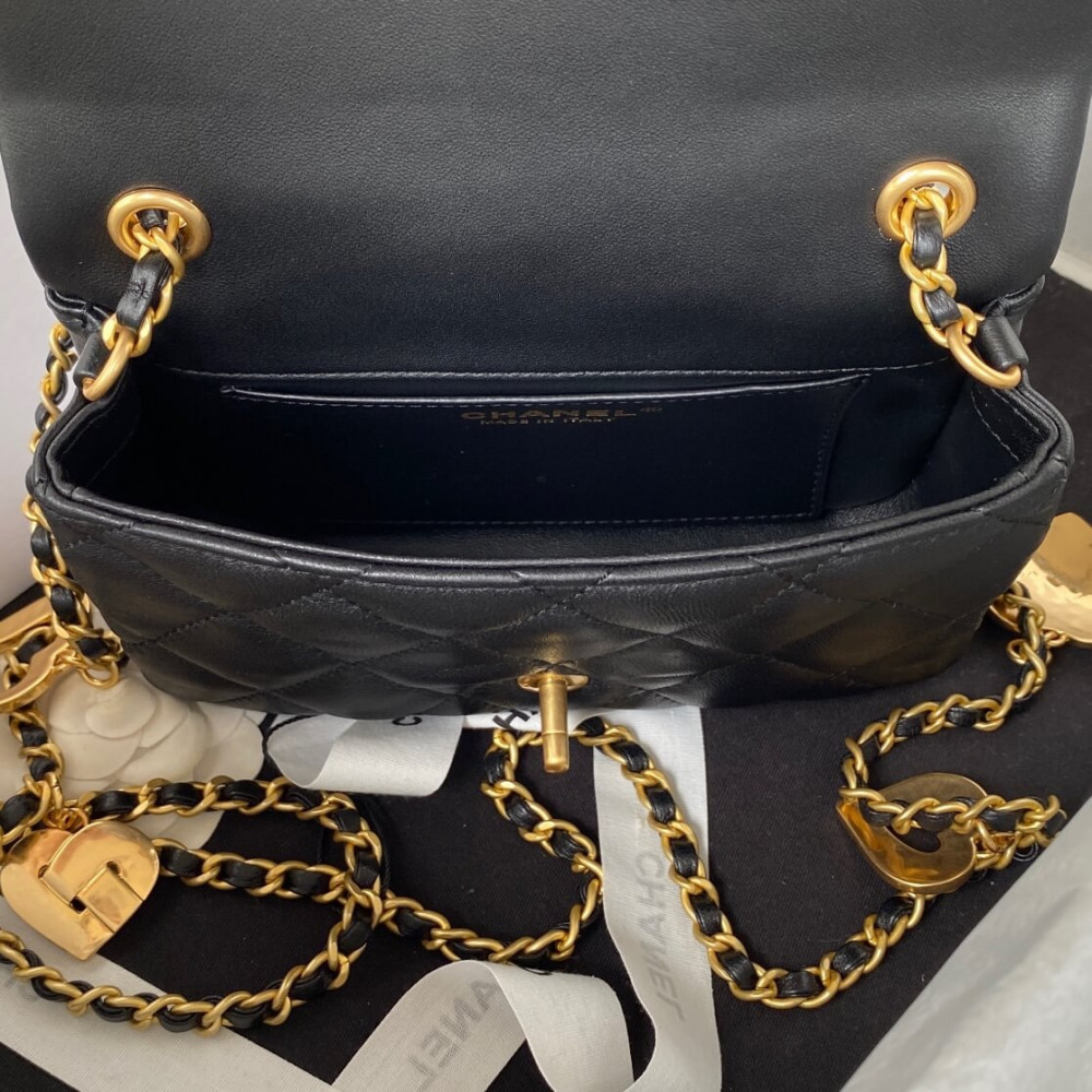 Chanel Mini Flap Bag Heart Chain