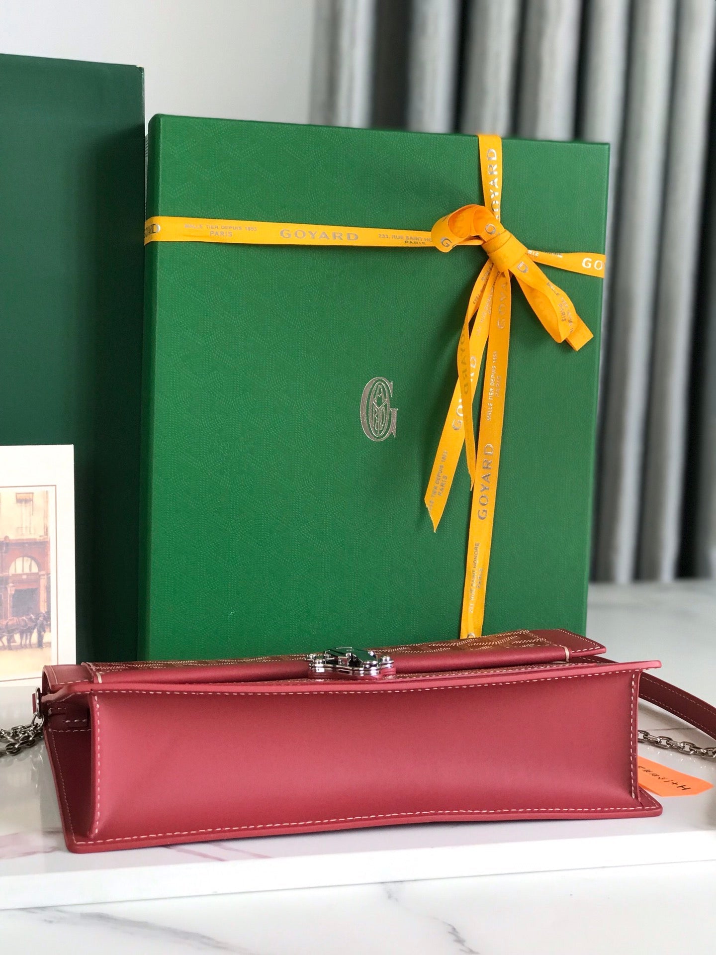 Goyard Duchesse Marie-Caroline Bag 25 Cm Red Goyardine Canvas And Smooth Calfskin