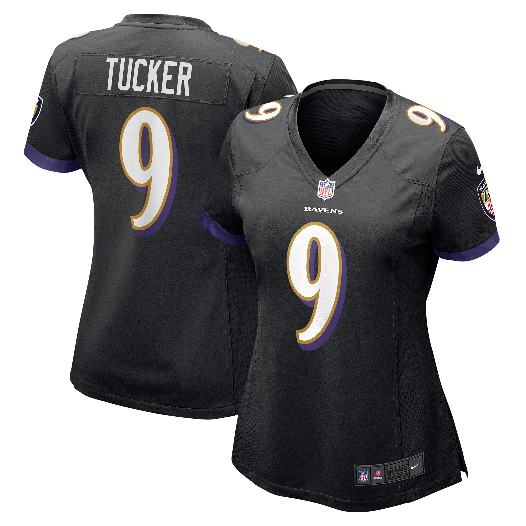Justin Tucker Baltimore Ravens Nike Women's Game Jersey - Black