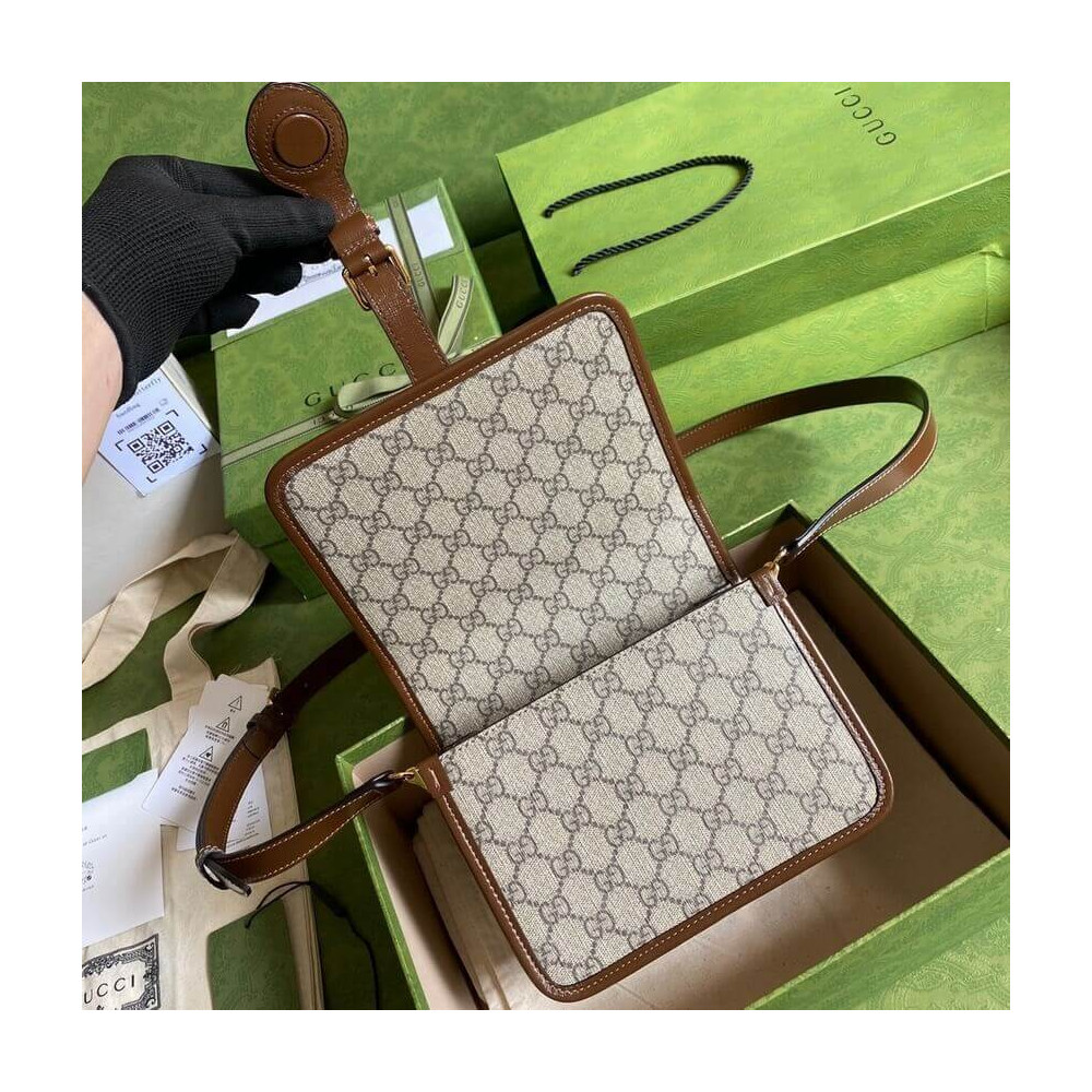 Gucci Mini Shoulder Bag with Interlocking G in GG Supreme