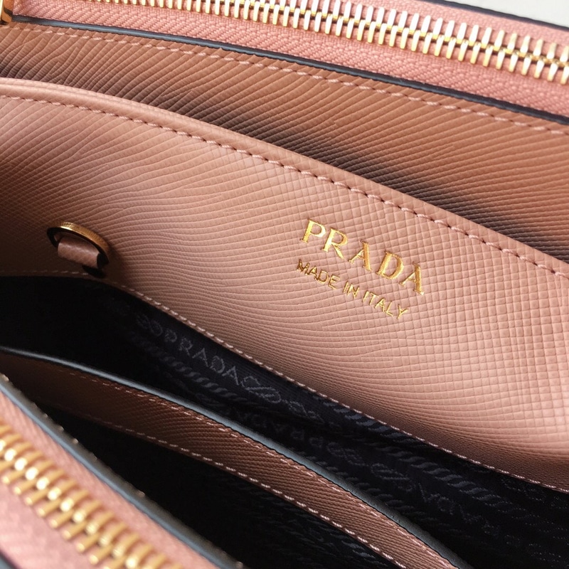 Prada Large Galleria Saffiano Leather Bag In Cameo