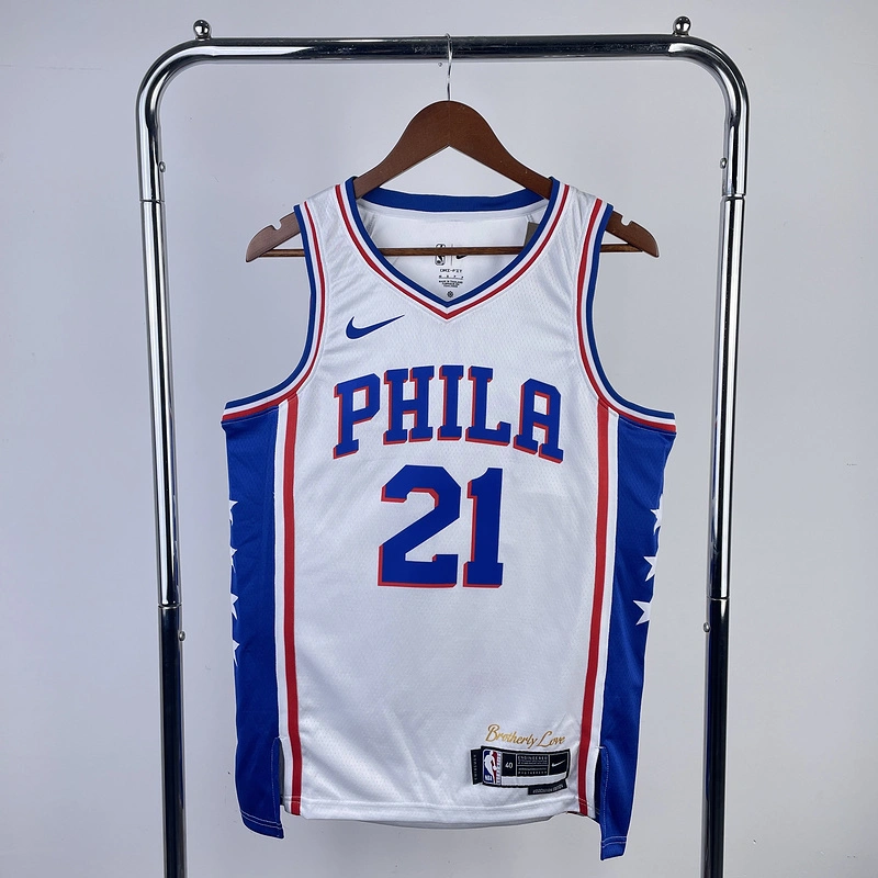 2023 NBA Philadelphia 76ers 21 EMBIID Basketball Jersey