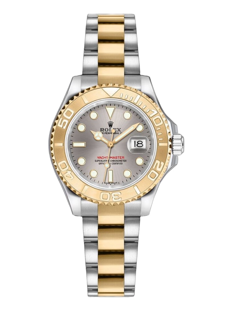 【Super Clone】Rolex Yacht-Master 168623 Steel Yellow Gold Platinum Dial 35MM Unisex Replica Watch