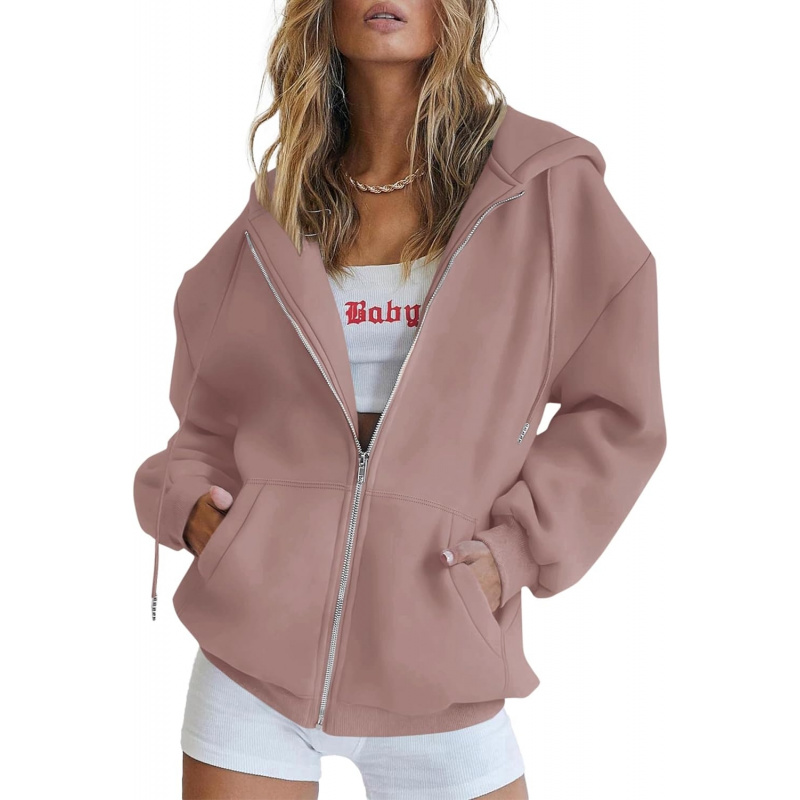 Women's 2026 Spring Zip Up Y2K Hoodies Casual Long
