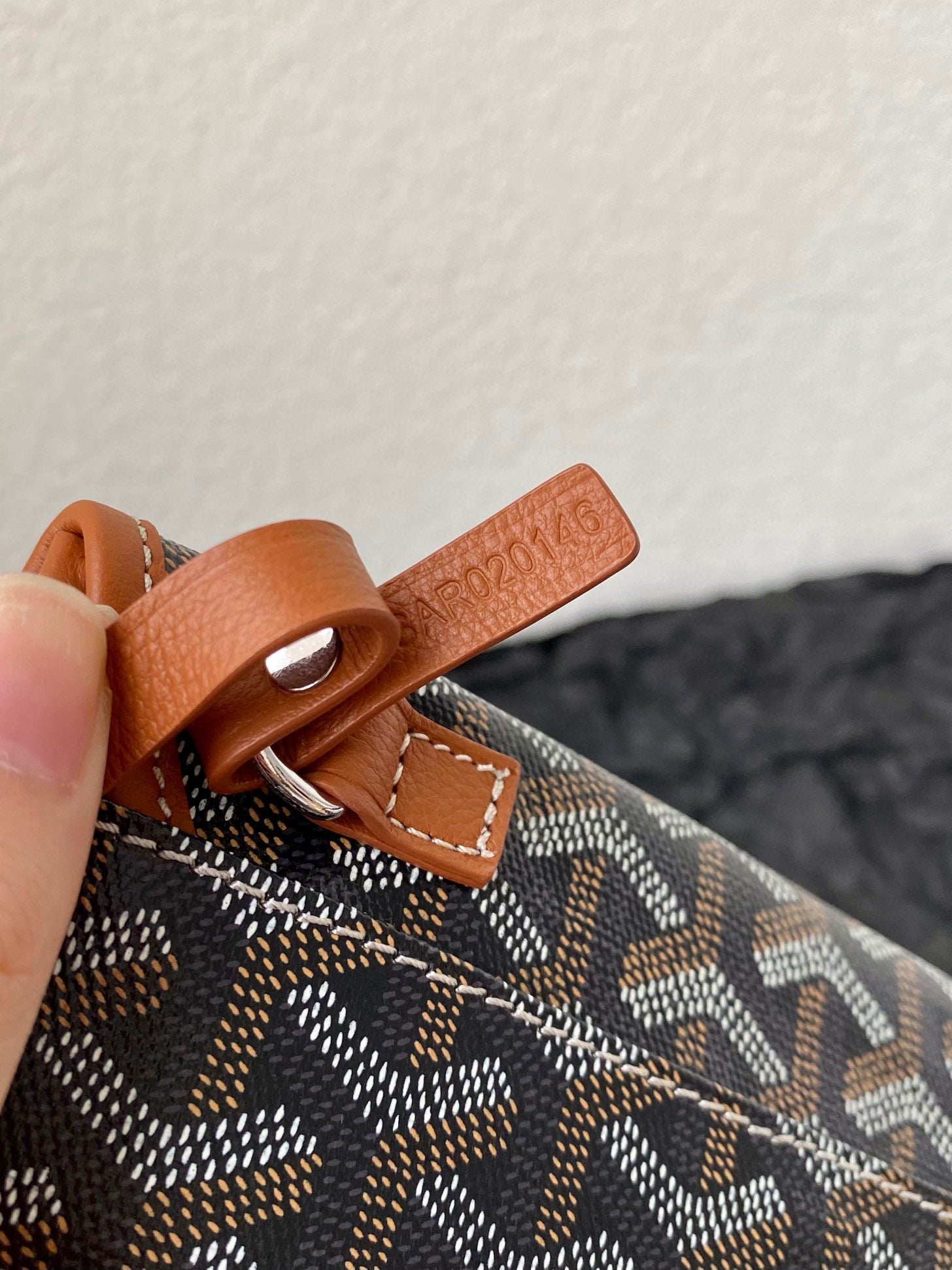 Goyard Saint Louis Gm 40Cm Black And Tan Canvas