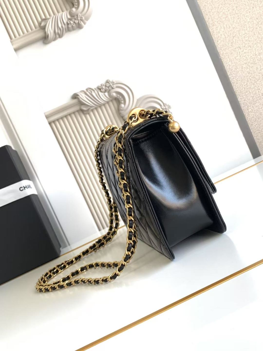 Chanel Calfskin Quilted Perfect Fit Flap Back 22cm