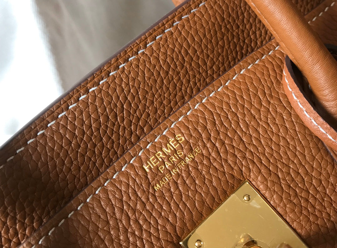 Hermes Birkin 35Cm Bag Brown Togo Gold Hardware