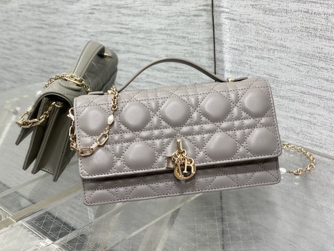 DIOR My Dior Mini Bag Anthracite Gray Cannage Lambskin