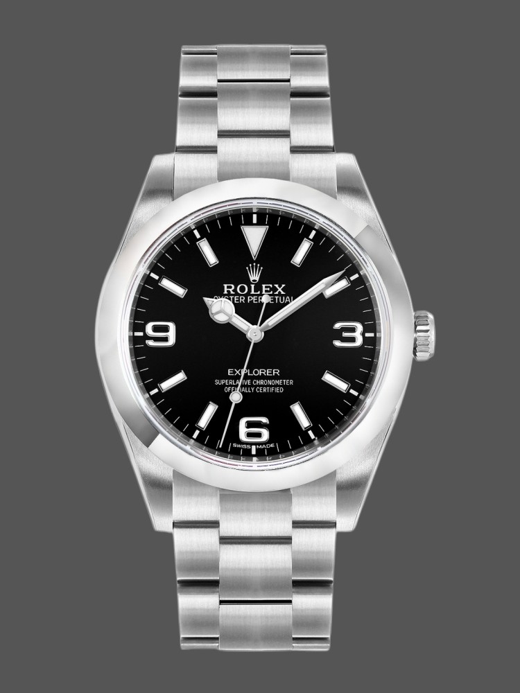 Rolex Explorer 214270 Stainless Steel Black Dial 39mm Mens Watch