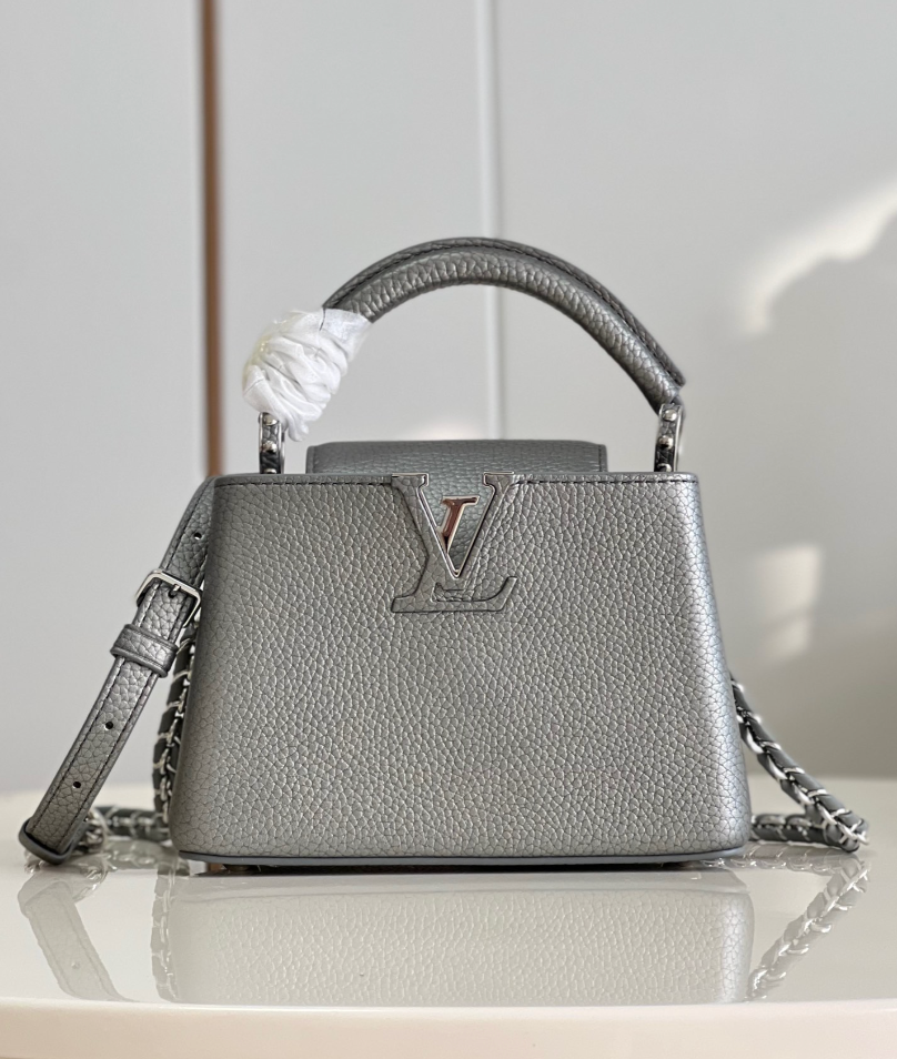 Louis Vuitton Capucines Gray 21Cm