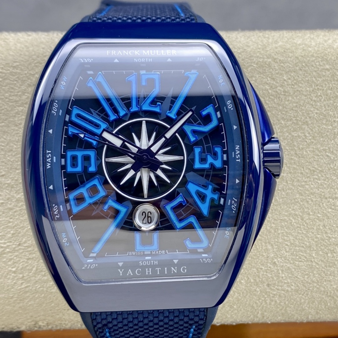 【Super Clone】Swiss Franck Muller Framulan V45 Ceramic Yacht Model Blue 45mm