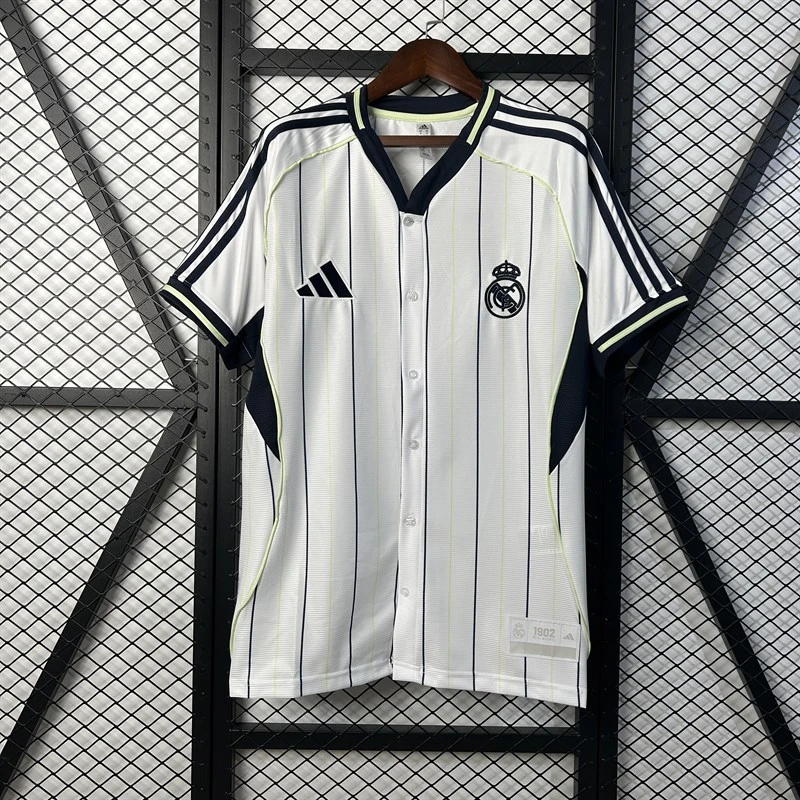 2025-26 Real Madrid Baseball uniform Football jersey