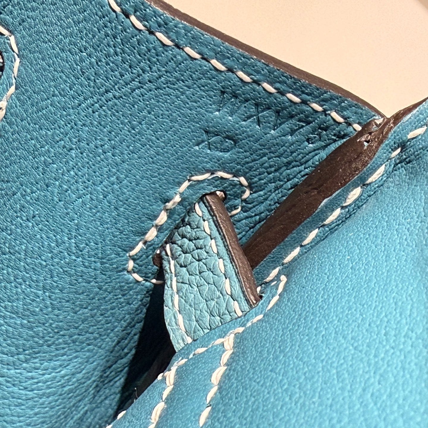 Hermes Birkin 25Cm Teal Green Togo Leather Silver Hardware 237510