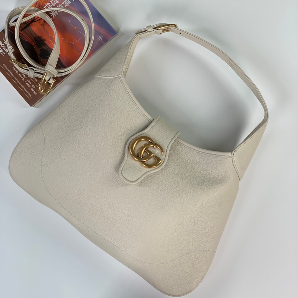 Gucci Cosmogonie Crescent Shoulder Bag Black Leather 39cm