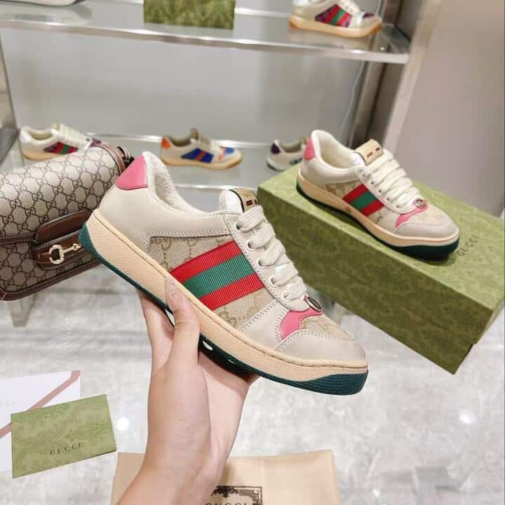 Gucci Gg Screener Distressed Gg Canvas Pink 546551 9Y920 9665