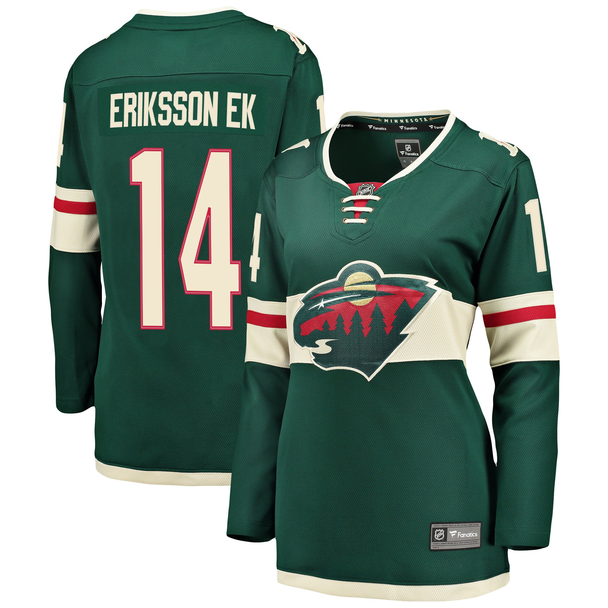 Joel Eriksson Ek Minnesota Wild Fanatics Women’s Breakaway Player Jersey – Green