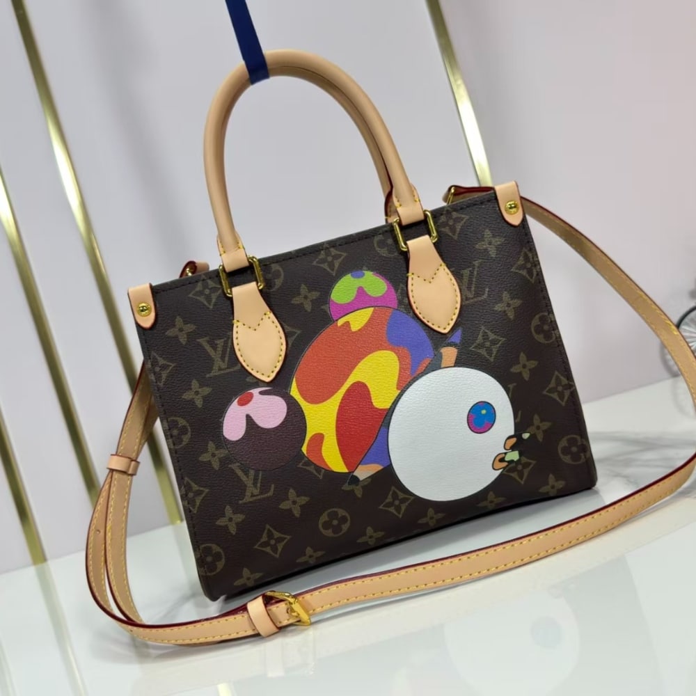 Louis Vuitton X Takashi Murakami Onthego BB Monogram Canvas Brown 18Cm M13668