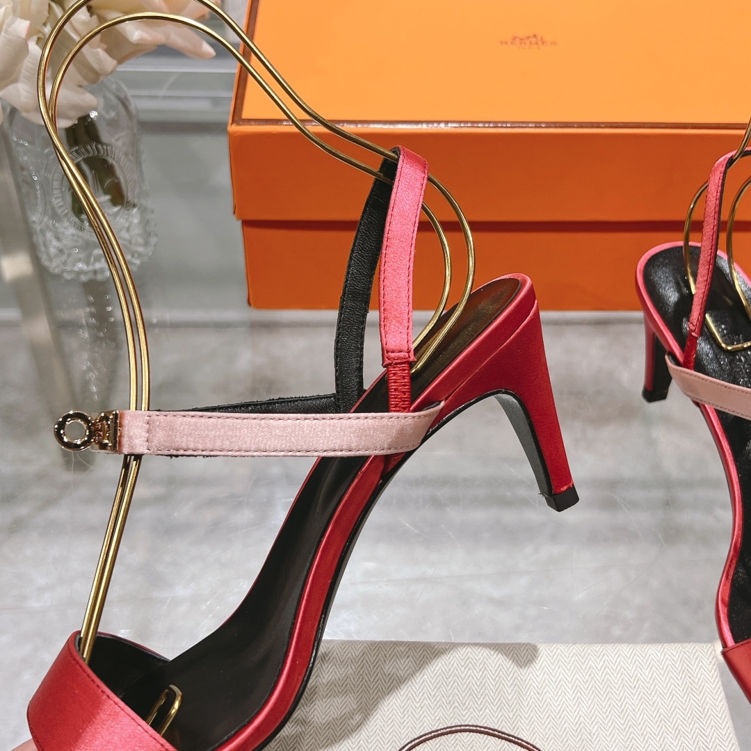 Hermes Glamour 75 Sandal Red