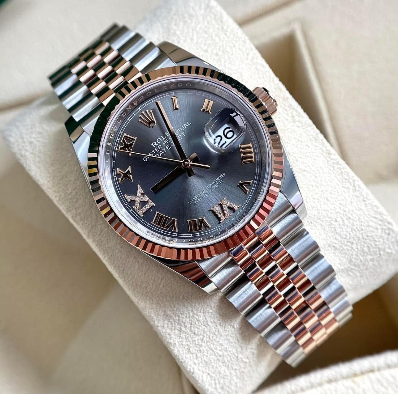 [Superclone] Rolex Datejust 36mm Slate Dial Fluted Jubilee 126231