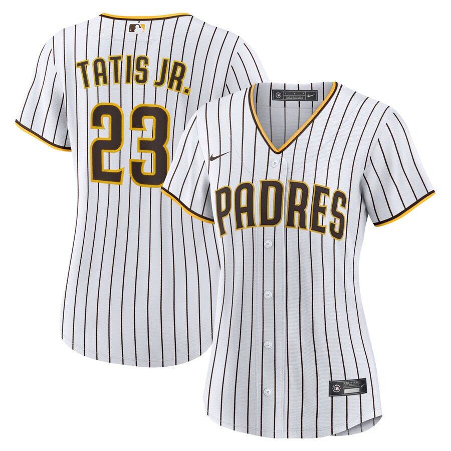 Fernando Tatis Jr. San Diego Padres Women's Home Player Jersey White/Brown
