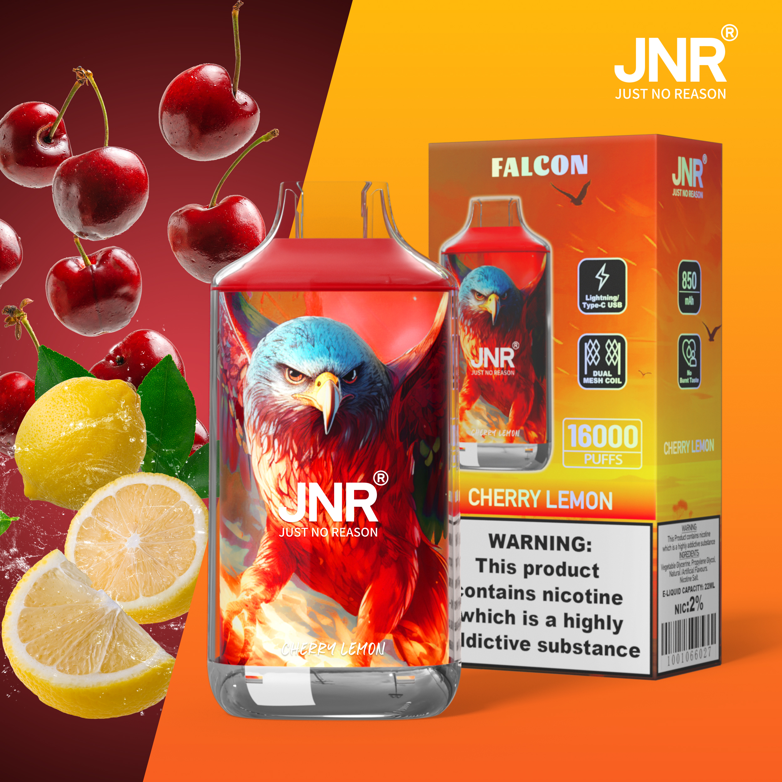 JNR Falcon 16000 Puffs Disposable Vape