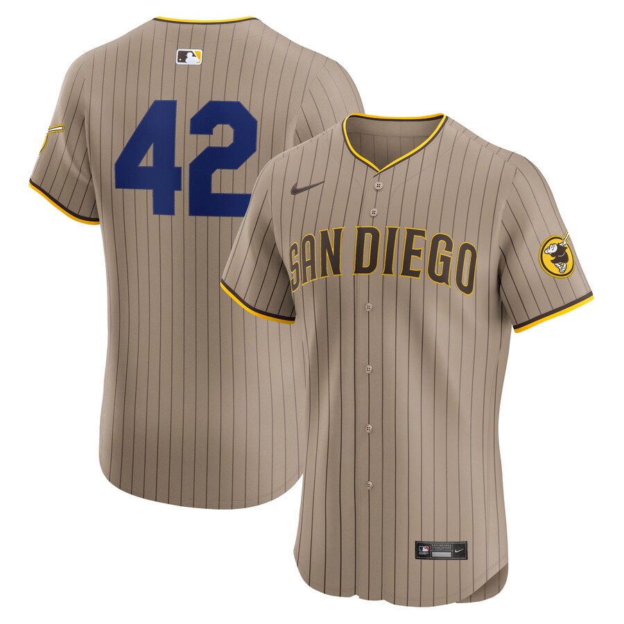 San Diego Padres Alternate 2024 Jackie Robinson Day Elite Jersey Brown