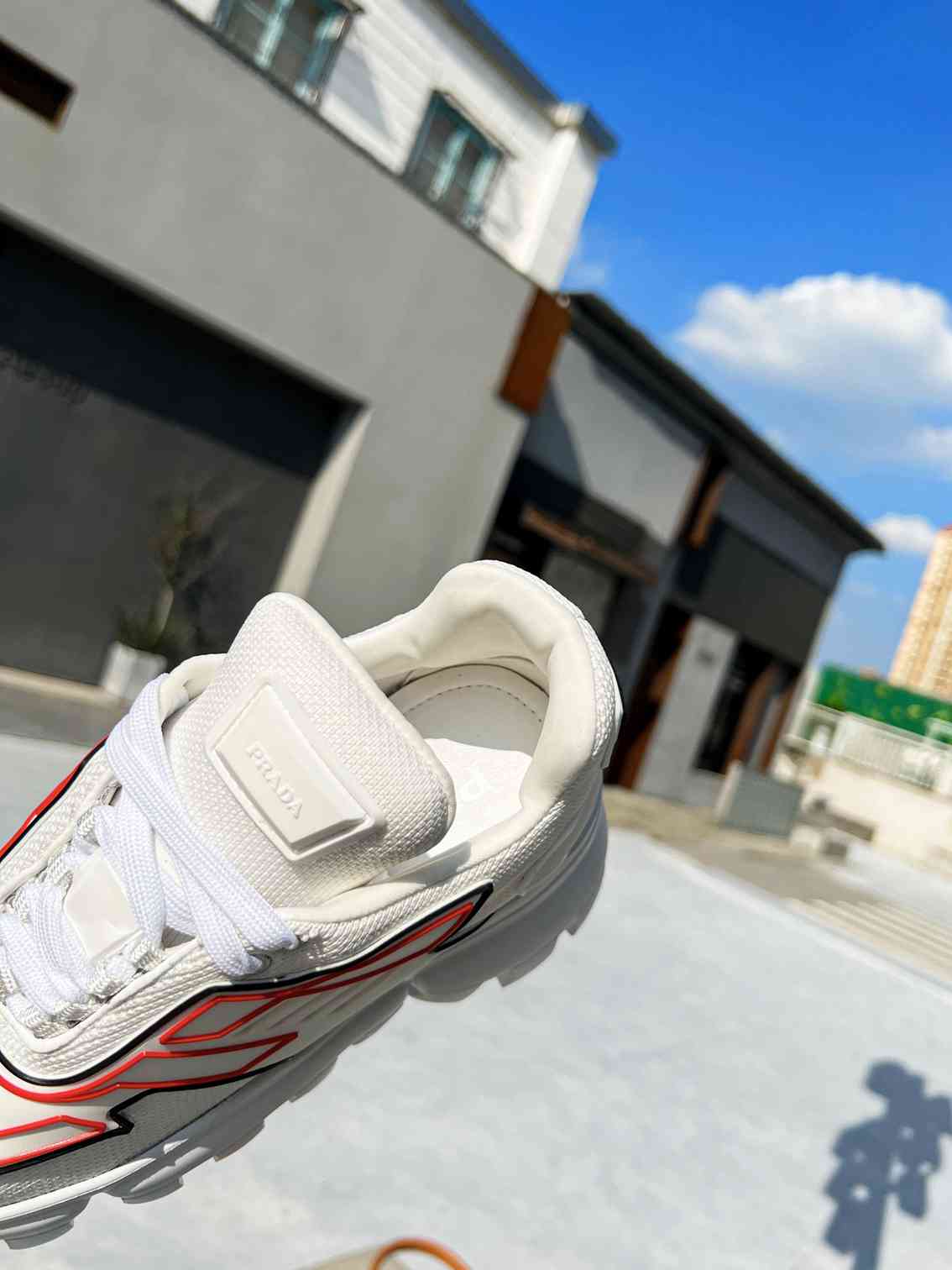 Prada Cloudbust Thunder Sneakers With White And Red 2Eg2933Lgnf0009