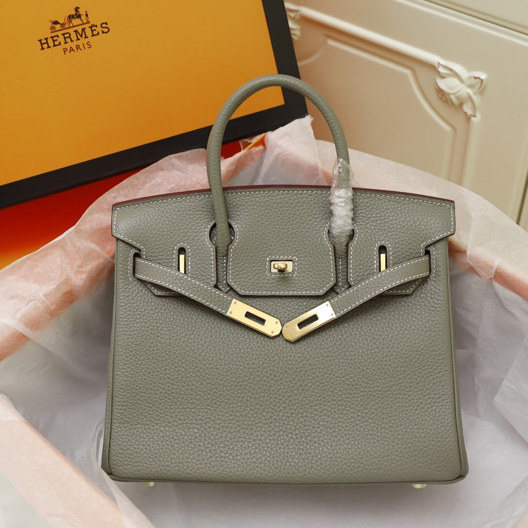 Hermes Birkin Bag 30 Olive Togo Gold Hardware