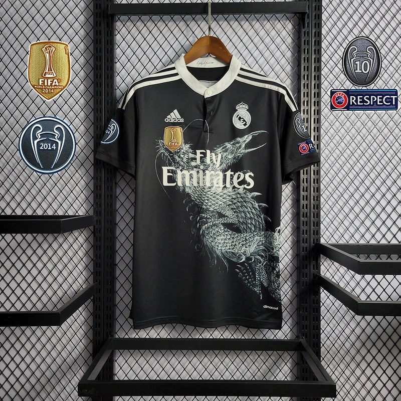 Retro 2014-15 Real Madrid second guest RONALDO Benzema Bale Sergio Ramos Alonso Di Maria Modric  Football jersey retro