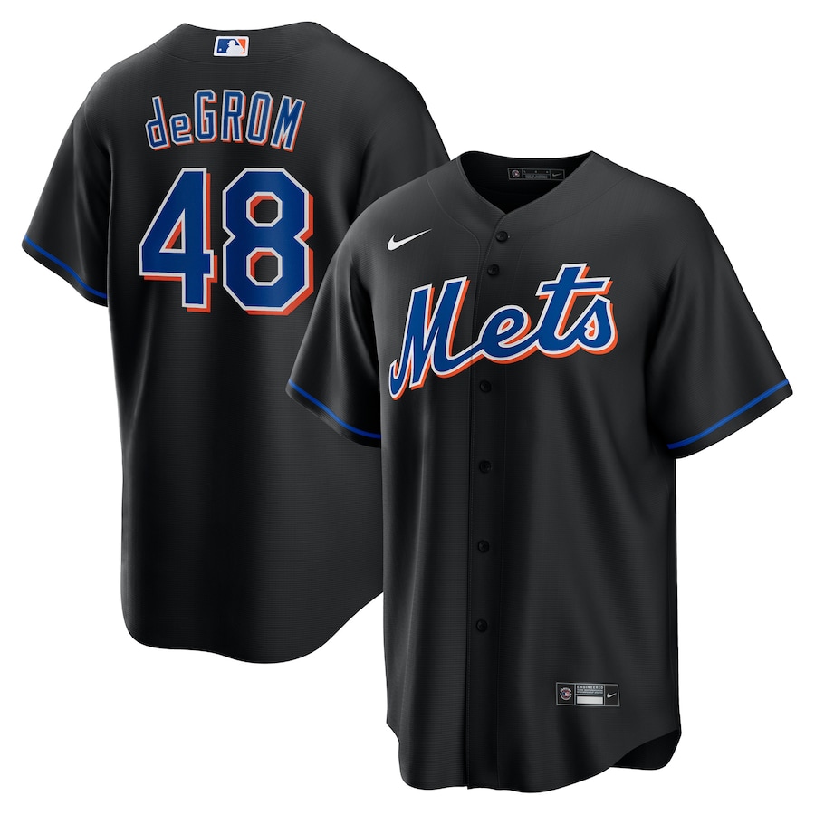 Jacob deGrom New York Mets 2022 Alternate Player Jersey Black