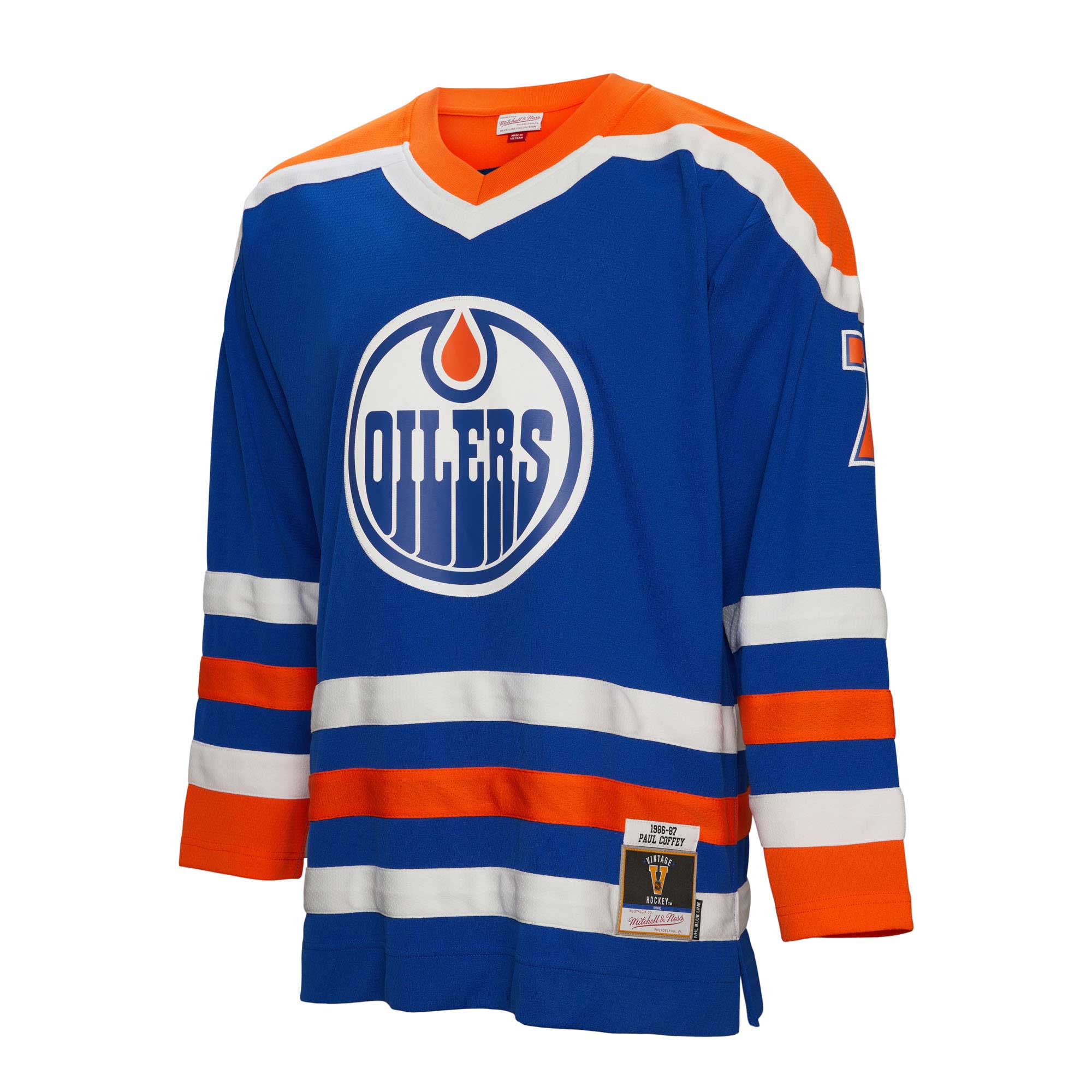 Paul Coffey Edmonton Oilers Mitchell & Ness  1986/87 Blue Line Player Jersey – Royal