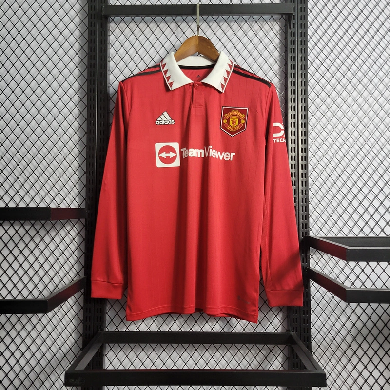 2022-23 Long Sleeve Manchester United Home Football jersey