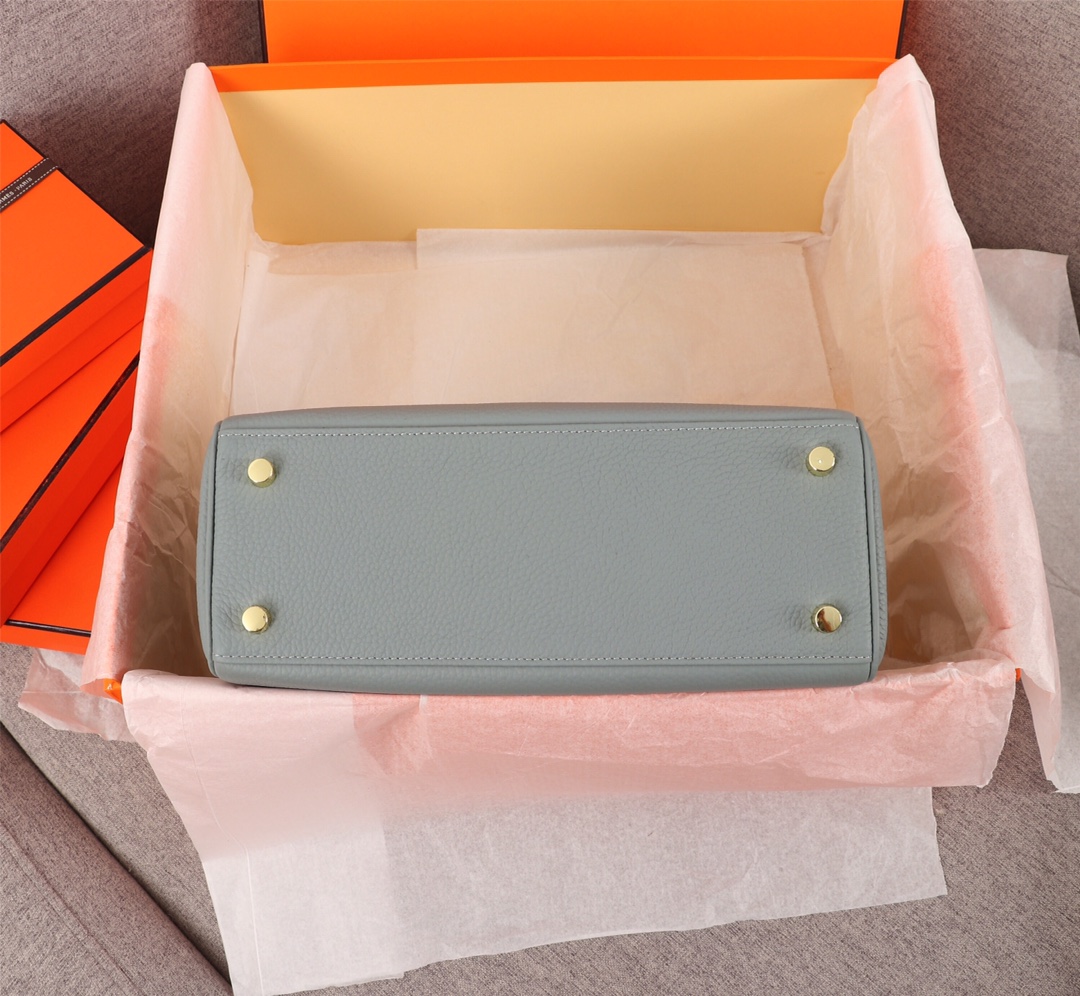 Hermes Kelly Sellier Rouge Epsom Gold Hardware 25Cm