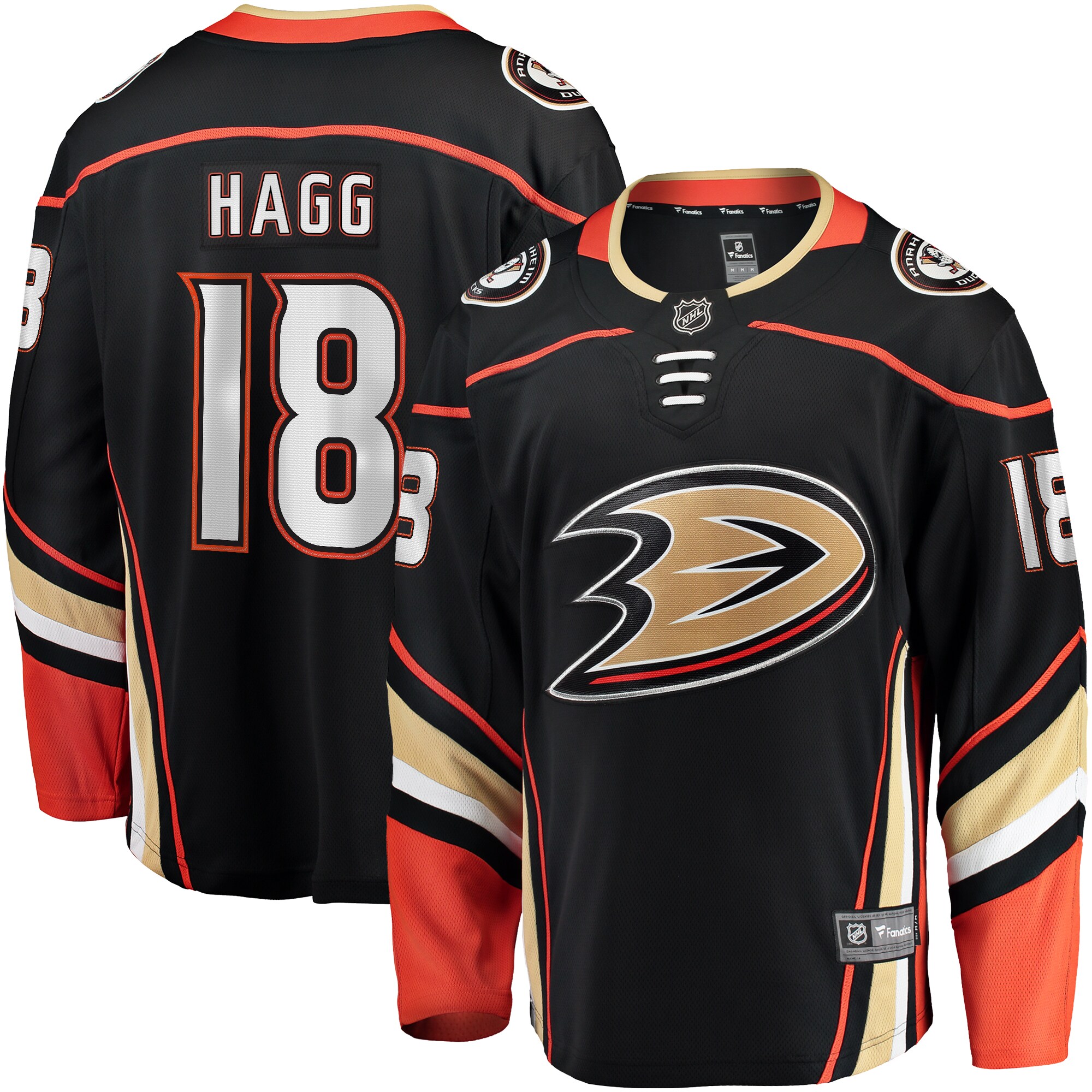 Robert Hagg Anaheim Ducks Fanatics Home Breakaway Jersey – Black