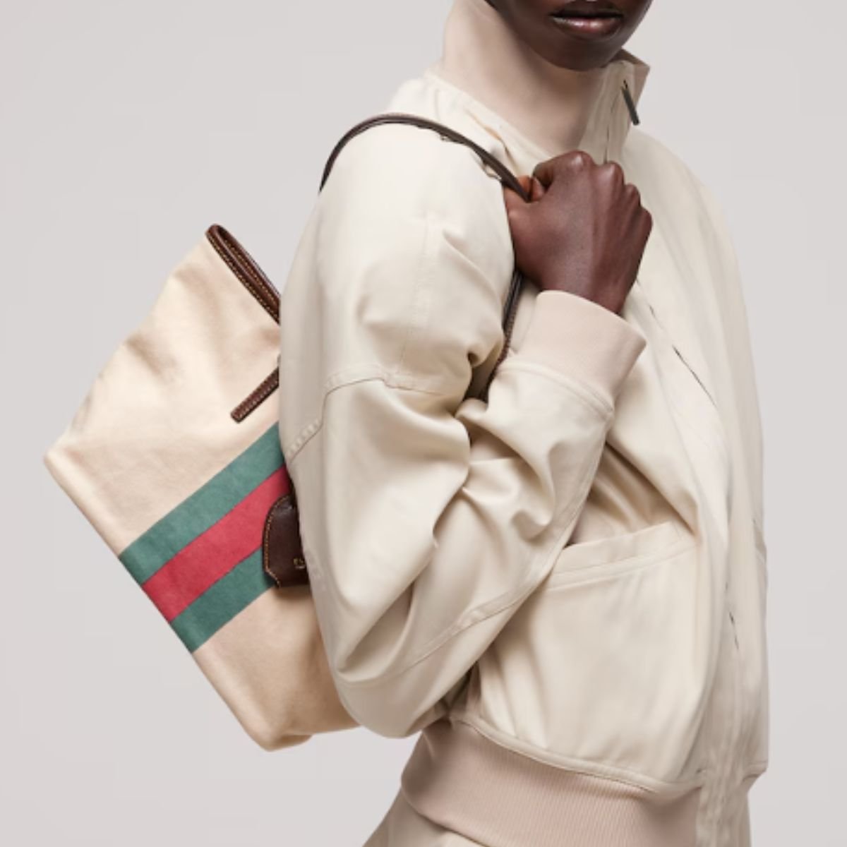 Gucci Tribeca Small Tote Bag 24.9cm/9.8in Natural Canvas A0034E