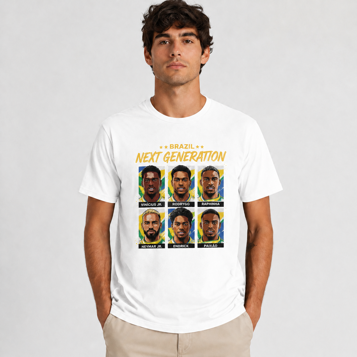 Brazilian Player Pure Cotton T-Shirt – Limited-Time Offer