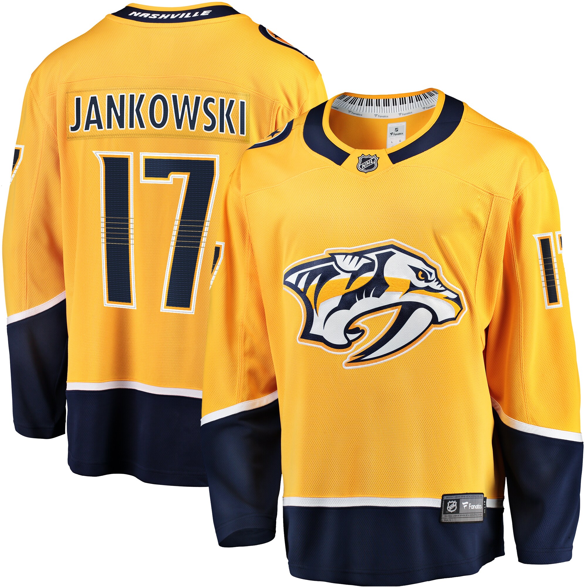 Mark Jankowski Nashville Predators Fanatics  Premier Breakaway Player Jersey – Gold