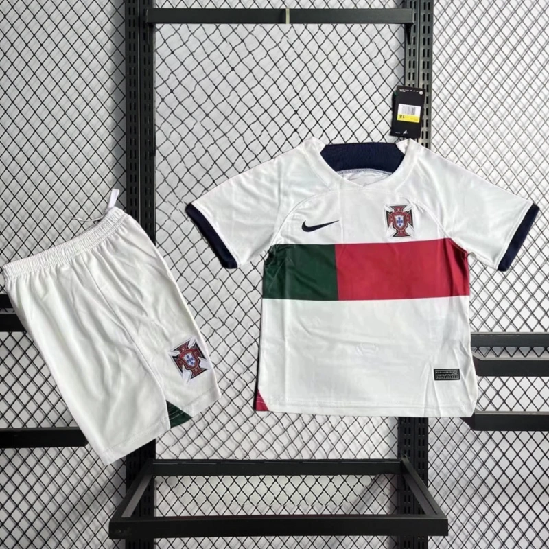 2022-23 Portugal Away kids Football jersey