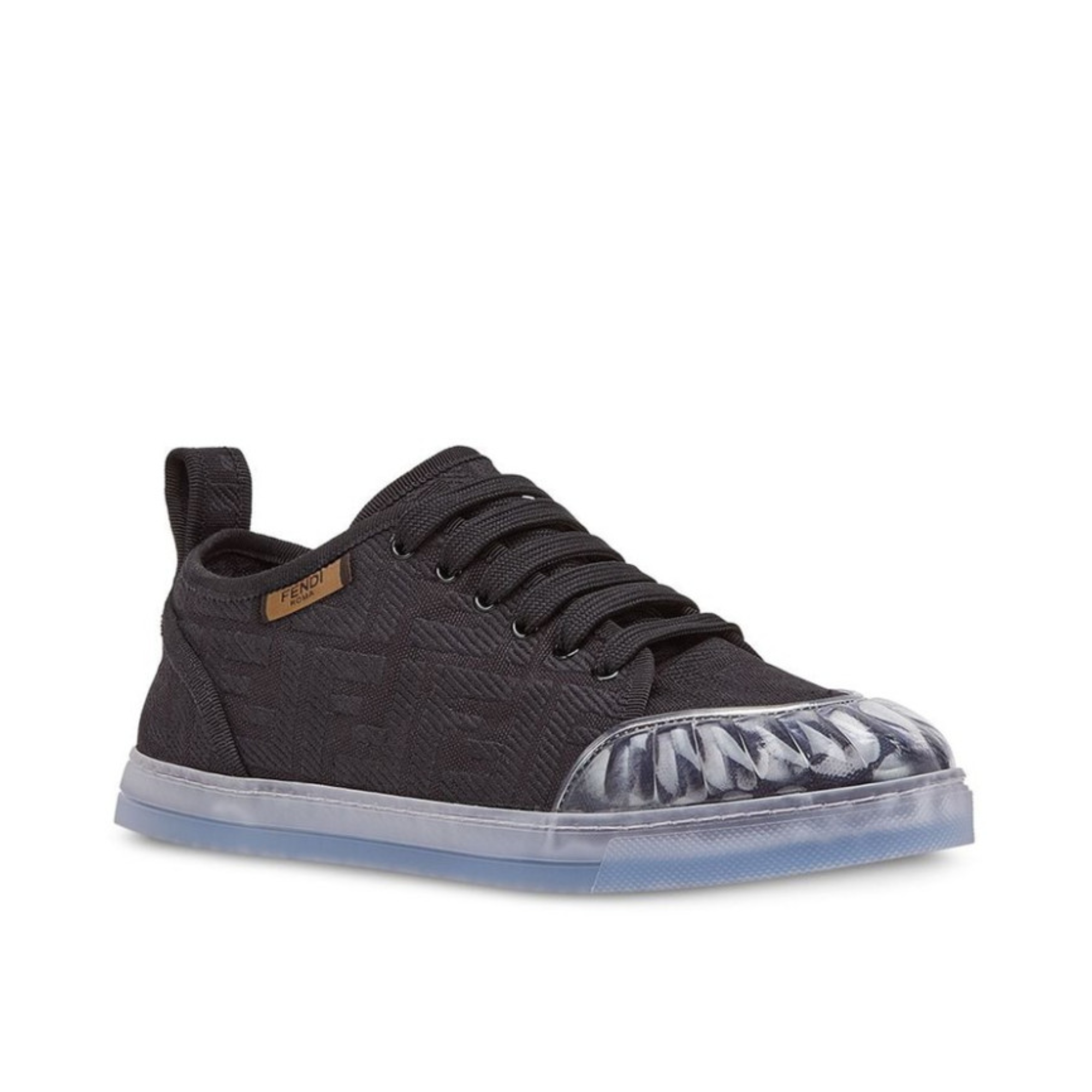 Fendi Corda Low Top Sneaker Tess Canvas Black
