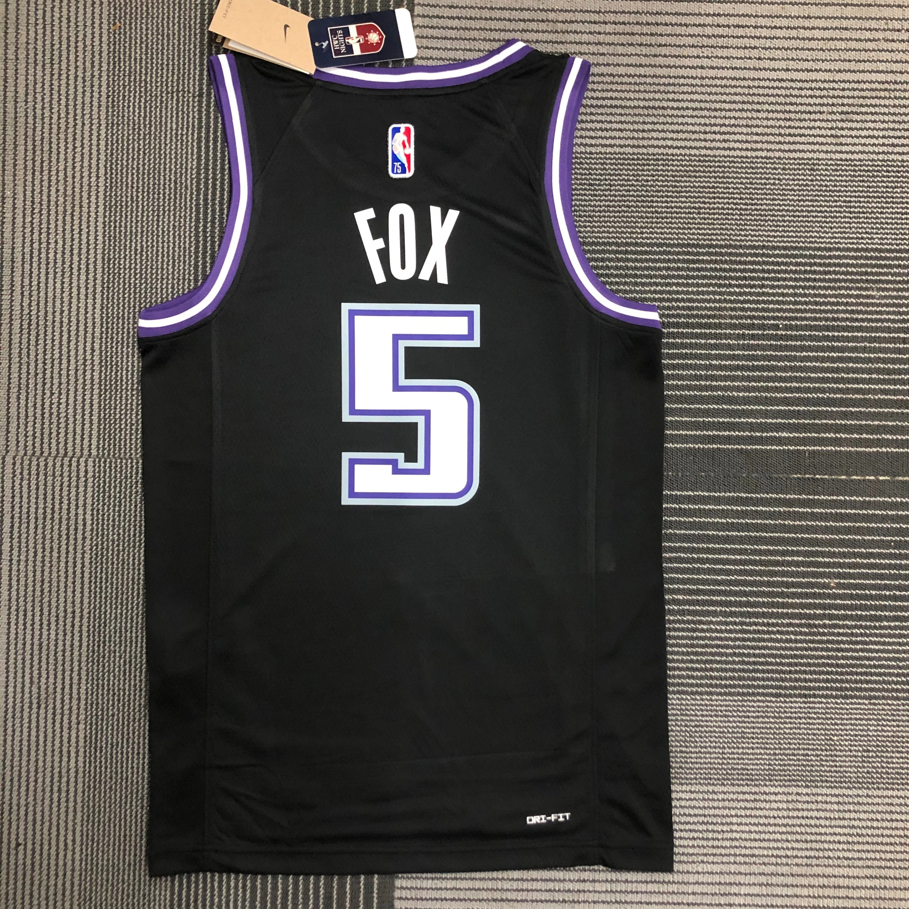2022 NBA Sacramento Kings 5 Fox Basketball Jersey