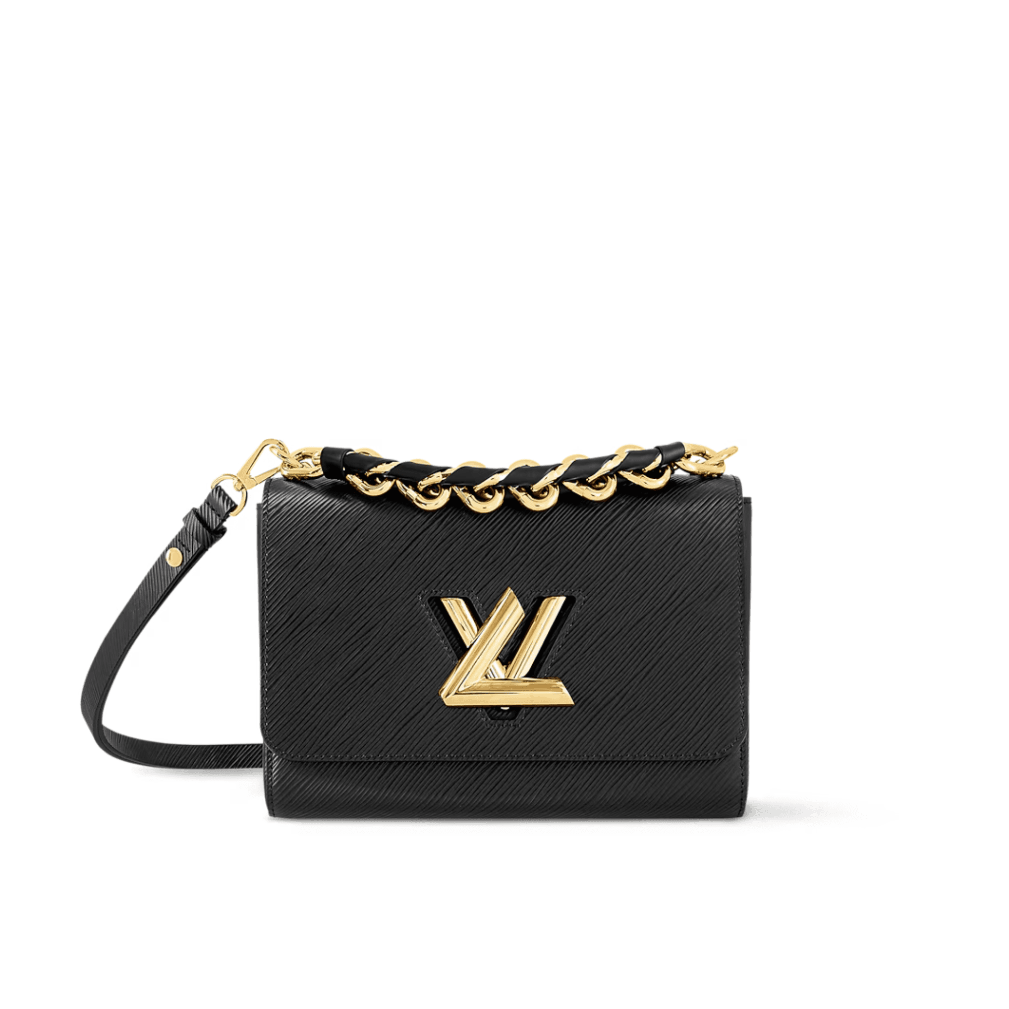 Louis Vuitton Twist Mm Bags Epi Leather Lock Chain Black 23Cm M21772