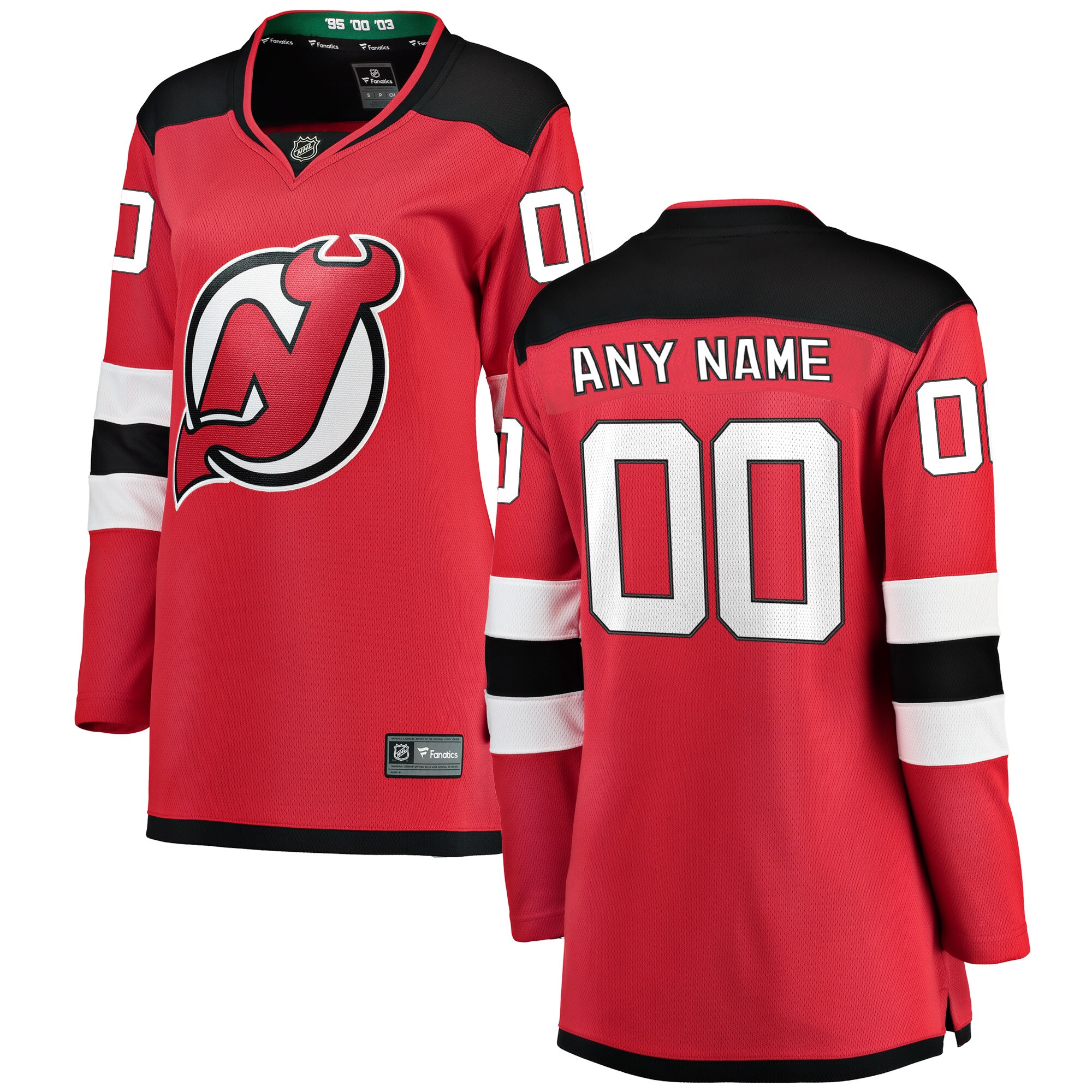New Jersey Devils Fanatics Women’s Home Breakaway Custom Jersey – Red