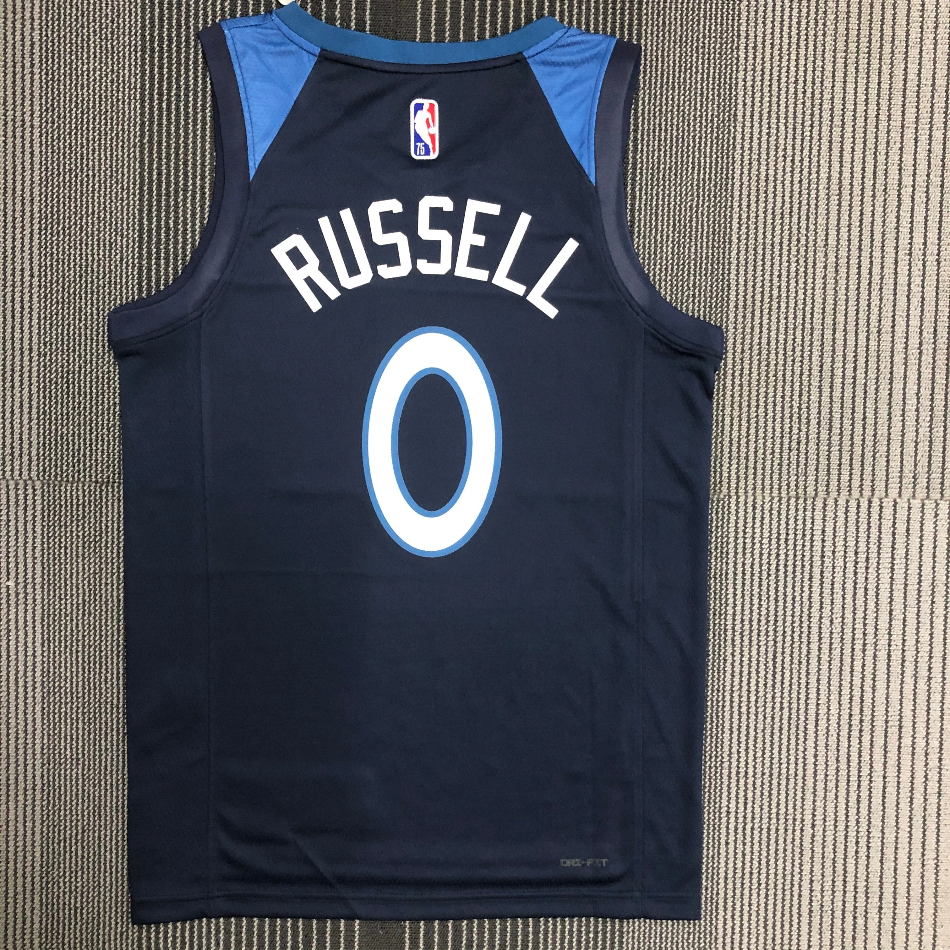 NBA 75th Anniversary Minnesota Timberwolves 0 Russell Basketball Jersey