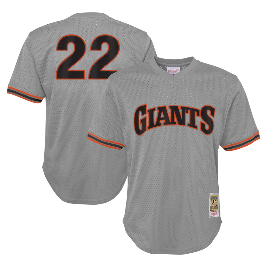 Will Clark San Francisco Giants Mitchell&Ness Youth Cooperstown Collection Mesh Batting Practice Jersey Gray